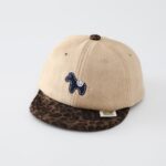 Autumn Style Suede & Leopard Print Pony Baseball Cap