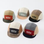 Autumn Style Light Corduroy Paris Color-block Kids Baseball Cap