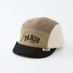 Autumn Style Light Corduroy Paris Color-block Kids Baseball Cap