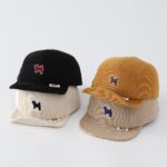 Autumn Style Light Corduroy Puppy Baseball Cap