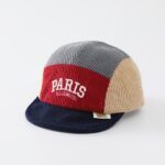 Autumn Style Light Corduroy Paris Color-block Kids Baseball Cap