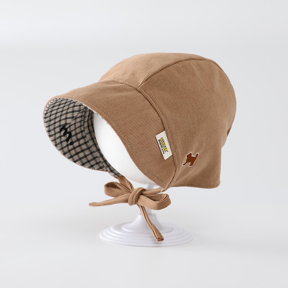 Autumn Style Light Corduroy & Grid Double-Face Children’s Crossbody Bag