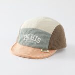 Autumn Style Light Corduroy Paris Color-block Kids Baseball Cap
