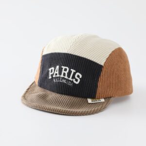 Autumn Style Light Corduroy Paris Color-block Kids Baseball Cap