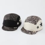 Autumn Style Leopard Print Corduroy Kids Star Baseball Cap