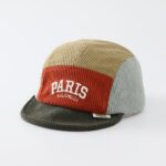 Autumn Style Light Corduroy Paris Color-block Kids Baseball Cap