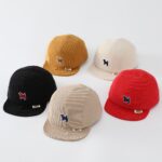 Autumn Style Light Corduroy Puppy Baseball Cap