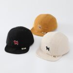 Autumn Style Light Corduroy Puppy Baseball Cap